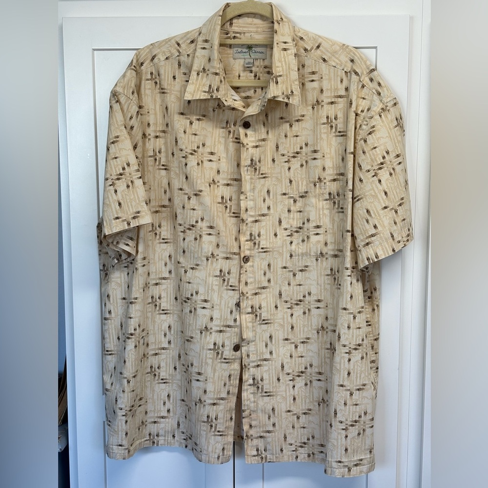ISLAND SHORES Men’s short sleeve shirt, XXL 100% cotton
